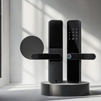 Diyu Fabrieks Prijs Hotel Appartement Verhuur Zwarte Handgreep Slim Slot Cloud Opslag 5 Ontgrendelingsmethoden Binnen/Buiten Compatibel