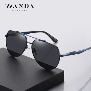 Danda Men's Metal Polarized Sunglasses UV400 <b>Large</b> <b>Frame</b> Anti Glare For Fishing Driving Outdoor Sports - Product Image 2