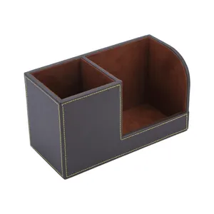 Pu Lederen Afstandsbediening Houder Organizer Box Bestand Houder/Caddy/Houder Met Gratis Kabel Desktop Organizer