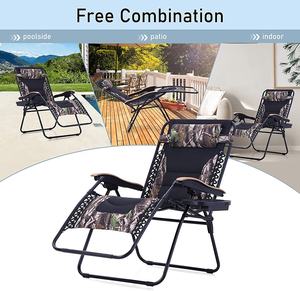 Sillón de camuflaje acolchado Zero Gravity, talla grande <span class=keywords><strong>XL</strong></span>, reposabrazos ancho, reclinable ajustable con portavasos - Product Image 2