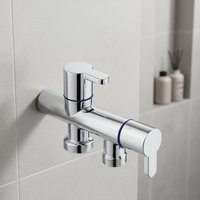 Nouvelle Vanne d'Angle en Alliage de Zinc Chromé de 1/2 Pouce au Design Moderne pour Lavabo, Douche et Bidet