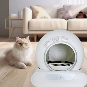 Toilette automatique <span class=keywords><strong>pour</strong></span> <span class=keywords><strong>chat</strong></span> à ouverture supérieure, grande capacité 65L, en plastique, silencieuse, anti-odeurs, avec commande à distance par application Wifi, nettoyage automatique - Product Image 2