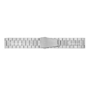 Maenwvo Vintage Luxury 22mm Stainless Steel <b>Watch</b> Strap with White Breathable Deployant Clasp 180mm Band Length - Product Image 2