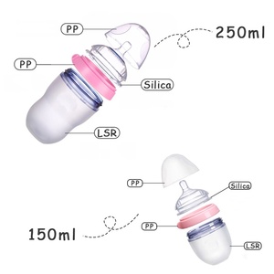 Juego completo de <span class=keywords><strong>biberones</strong></span> Nanobebe, taza de aprendizaje antiasfixia y antihinchazón de calibre ancho, 150ml, silicona de grado alimenticio, Nano para bebé - Product Image 3
