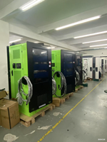 Station de recharge rapide pour véhicules électriques (VE) à écran tactile publicitaire haute performance de 43 pouces, IP54, 60 kW/120 kW, à montage au sol