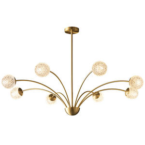 โคมไฟระย้าคริสตัลสไตล์โพสต์โมเดิร์นทองแดงแท้สุดหรูสำหรับห้องนั่งเล่น ห้องรับประทานอาหาร ห้องนอนใหญ่ โคมไฟห้อยเพดานดีไซน์สร้างสรรค์เฉพาะตัว - Product Image 2