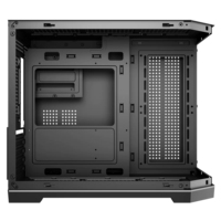 Boîtier de PC de jeu panoramique de taille moyenne, Micro ATX, châssis double vitrage, 9 ventilateurs, refroidissement par eau de 360 mm