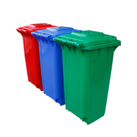 Poubelle personnalisée 100L 120L 240L Poubelle à roulettes Poubelle en plastique Conteneur pour poubelle
