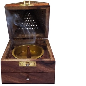 Hot bán cổ hương liệu bếp thông tháp loại gỗ hương BURNER bằng gỗ Kim tự tháp Oud Burner bakhoor Oud hương Burner - Product Image 2