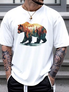 เสื้อยืดแขนสั้นคอกลมพิมพ์ลายเรียบง่ายสำหรับผู้ชาย - สามารถปรับแต่งได้ (โรงงานเสื้อผ้า)F10 - Product Image 2