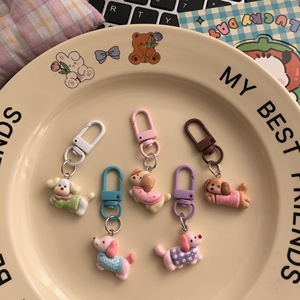 Porte-clés Mignon <span class=keywords><strong>Teckel</strong></span> en Résine, Animaux de Dessin Animé, Breloque Amusante pour Écouteurs, Coque de Téléphone, Pendentif Chiot, Anneau de Clés Chien - Product Image 1