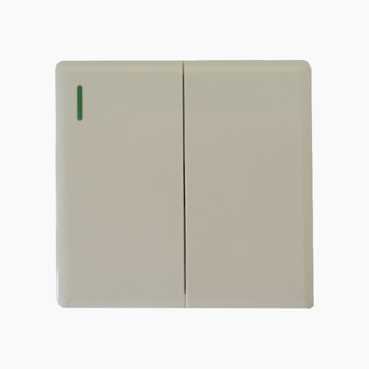 VNX UK Standard Luxury Large Panel Modern Style White Electric 2 Gang High Quality Wall Switches for Home Hotel