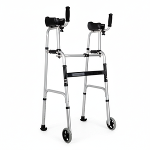 Déambulateur de qualité supérieure pour personnes âgées handicapées, pliable, durable, moderne, avec accoudoirs, plateforme debout, rollator de classe II - Product Image 1