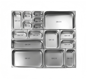 YITIAN In Stock 201 314 In acciaio inox 1/2 Pan rettangolo formato contenitore Buffet Gn vaschette da tavolo a vapore - Product Image 1