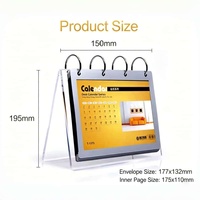 Support de calendrier en acrylique transparent personnalisable avec anneaux lisses, durable et options de couleurs personnalisées