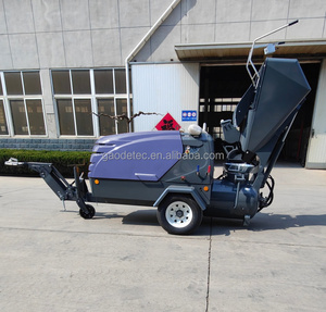 Pompe à béton semi-sèche 5m³/h 35kW avec moteur diesel, mélangeur, alimentateur hydraulique et grattoir - Product Image 5