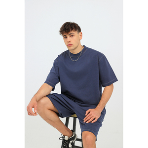 Custom Streetwear Dazzling Dyeing Distressed Whitening Breathable Summer 350 Grams Heavyweight 100% Cotton Men Shorts Oversized - Product Image 3
