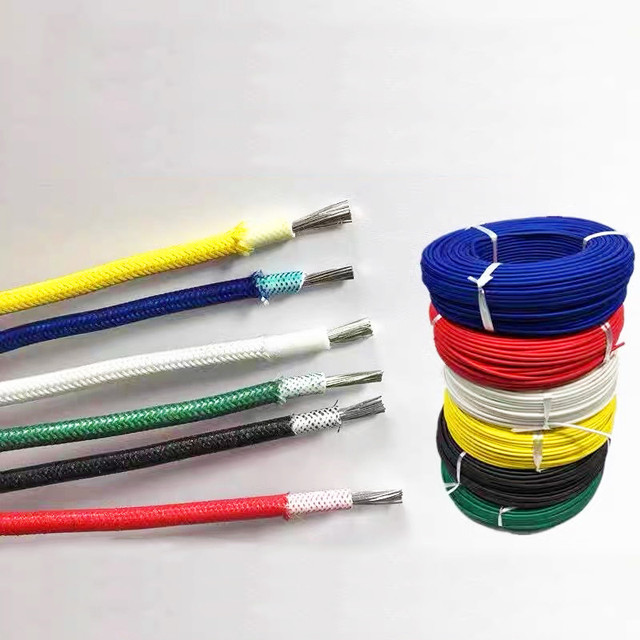 Factory Direct Silicone Fiberglass Wire Rubber Insulated Fiberglass Braided Heat-Resistant Wire 1.5mm² 2.5mm²