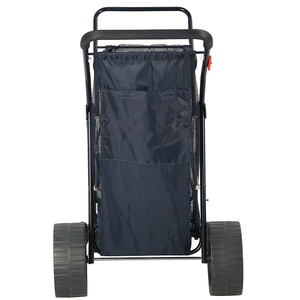 केजी बड़ी क्षमता फोल्डेबल चार पहिया स्टेनलेस स्टील जाल उपकरण हाथ मूविंग समुद्र तट कैंपों और ट्रॉली - Product Image 4