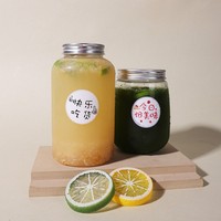 Boîtes de boisson en plastique vides de haute qualité avec logo personnalisé, avec bouchon en plastique à rabat, PET transparent, 200 ml-650 ml, pour thé et desserts