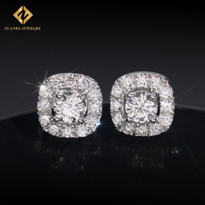 เครื่องประดับสไตล์ใหม่ต่างหู925เงินสเตอร์ลิงของผู้ชายต่างหูเพชรชุบทองจาก iced OUT VVS Lab STUD - Product Image 1