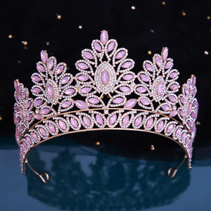 Couronne de mariée en Europe et aux États-Unis robe de mariée nouvel alliage strass cheveux accessoires anniversaire saint valentin couronne - Product Image 3