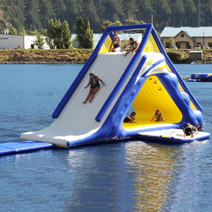 <span class=keywords><strong>Torre</strong></span> de Natación Inflable, Parque Acuático Flotante Comercial con Pared de Escalada - Product Image 1