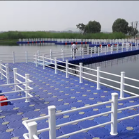 Plateforme flottante en HDPE durable Botai pour aquaculture, 500x500x400mm, ponton à piston, protection UV, étanche