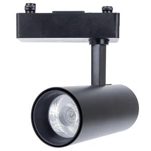 Faretto LED da binario nero 10W, tre fili, ideale per l'illuminazione di spazi commerciali ed esposizioni. - Product Image 1