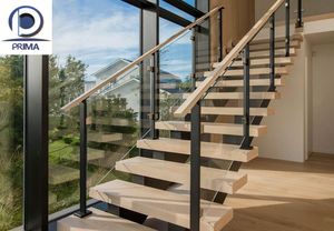 Escalera Flotante Moderna de Lujo para Interiores, con Peldaños de Madera Sólida, Diseño en Cantilever, para Viviendas Dúplex y Villas - Product Image 2
