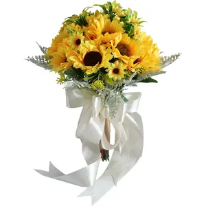 Wedding Bridal Bouquet Decoration Artificial Flowers Wedding Romantic Sunflower Bouquet