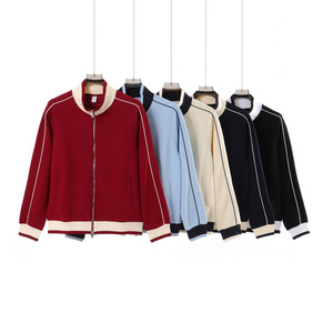 Produttori di abbigliamento personalizzato 380G collo stanup <span class=keywords><strong>uomo</strong></span> doppia cerniera felpa autunno e inverno coppia Cardigan Casual giacca - Product Image 2
