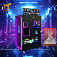 Kiosque de vente automatique multifonctionnel 320DK pour la gravure laser 3D sur cristal photo