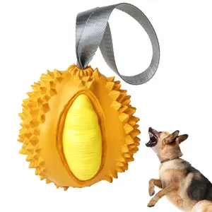 2022 Aggressive Indistructible Dog Chew Toy Very Strong Safety Durian Rubber Pet Slow Food Training Chew Toys