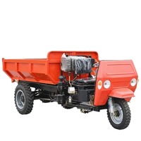 Tricycle motorisé diesel à trois roues avec siège latéral, carrosserie ouverte, 22 CV, haute capacité de charge pour le transport de marchandises