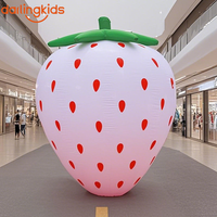 Fruits gonflables pour la publicité en plein air, ballon géant gonflable en forme de fraise pour la décoration