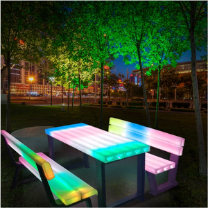 Prix d'usine Meubles d'extérieur <span class=keywords><strong>de</strong></span> <span class=keywords><strong>jardin</strong></span> Meubles publics Seatin Bancs <span class=keywords><strong>de</strong></span> patio à led Banc <span class=keywords><strong>de</strong></span> parc robuste - Product Image 1
