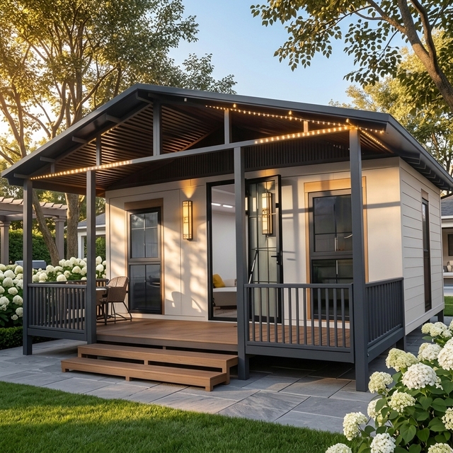 Expandable Foldable Modular Container House 40 Foot Durable Mobile Prefab Home With Three Bedrooms