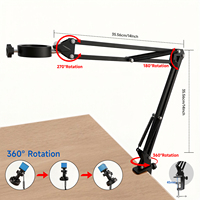 2026 Wholesale VGA Industrial Monocular Video Microscope 150X Zoom Lens 2K Resolution LCD Display Folding Bracket LED Light