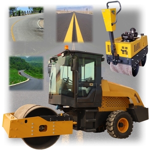 Compacteur routier à double roue, mini-compacteur à vibrations pour béton et pelouse, <span class=keywords><strong>prix</strong></span> du compacteur routier - Product Image 1