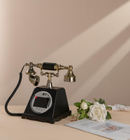 Nouveauté 2026 TOPS F18 Téléphone Livre d'Or Vidéo en Noyer, Machine à Messages de Mariage Vintage, Photobooth Vintage, Recharge USB Incluse