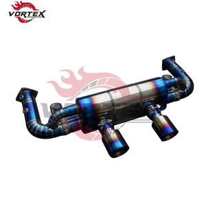 Système d'échappement en titane VORTEX pour Porsche 911 Carrera S 4S GTS 991.2 2017-2019, finition bleu brûlé 1,2 mm, tuyau d'échappement performant - Product Image 4