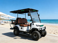 Carrito de golf eléctrico de 4 plazas, perfecto para el traslado en campos de golf y el ocio en campamentos. Precios con descuento para caminos no públicos.