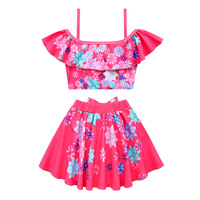 Nouvelle Collection 2022 : Ensemble Maillot de Bain et Robe Fantaisie Deux Pièces Princesse Mirabel Encanto Disney pour Filles – Polyester, Modèle TV