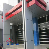 Panneaux de revêtement mural en aluminium Alucobond gris argenté, prix des panneaux ACM