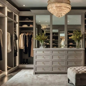Armario Vestidor Personalizado Vermonhouzz, Sistema de Armario Abierto con Áreas de Colgado Largo y Corto, Gran Capacidad de Almacenamiento - Product Image 1