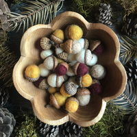 Nouveau coloré laine boule chaîne cercle forme pompons pour mur/arbre de noël décoration bricolage vacances décor