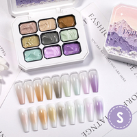 Pat Gel High DIY Designer Nail Art Nine-Square Grid Snap-Off Glue 4 Sets Quick-Drying Wash-Free Plaster Non-Toxic Eco-Friendly