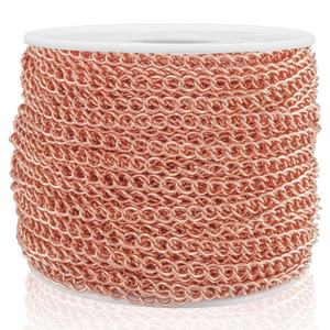 PVD Plated 1mm 1.5mm 2mm Wide Squished <b>Cross</b> Link <b>Chains</b> for DIY Jewelry Making Necklace Bracelet Bulk Accessories - Product Image 5