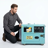 Générateur diesel 7000W, groupe électrogène portable silencieux 7KW, démarreur électrique, faible bruit, alimentation de secours ATS DG8500LN 50/60Hz